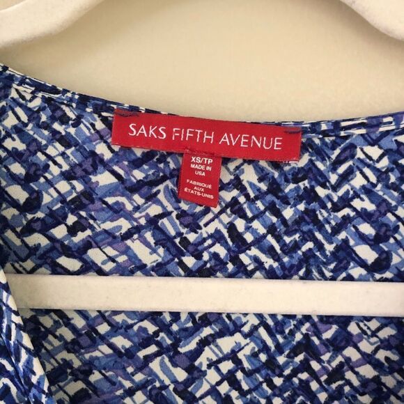 Saks Fifth Avenue Blue and White Patterned Romper - Picture 3 of 6